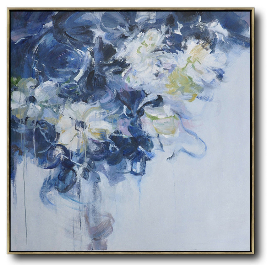 Abstract Flower Oil Painting Large Size Modern Wall Art #ABS0A5 - Click Image to Close